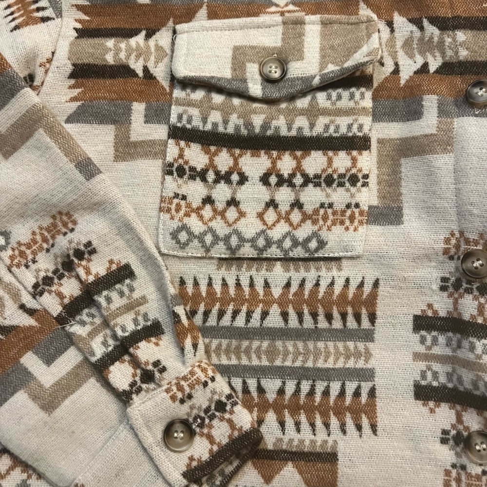 Rustic Western Print Button-Up Jacket - image 3